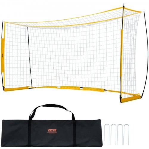VEVOR Tragbares Fu_balltor Soccertor Fu_ballnetz 3,66 x 1,83 m für den Garten, gro_es _bungsfu_ballnetz Trainingstor-Set mit