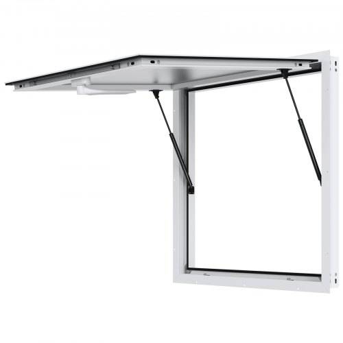VEVOR Imbissfenster für Imbisswagen 915 x 915 mm Servicefenster aus Aluminiumlegierung für Imbisswagen, bis zu 85° schwenkbares Servierfenster mit