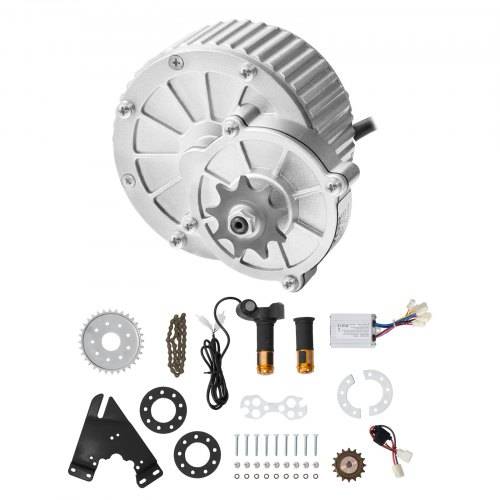 VEVOR 450 W elektrischer Gleichstrommotor mit Bürsten _ 36 V, 3000 U/min Motor mit verbessertem Drehzahlregler und Drehgriff-Gasgriff-Kit