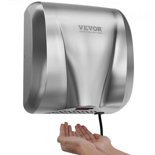 VEVOR Händetrockner 1300W Elektrischer Handtrockner 7-10s Trocknungszeit Kommerzieller Wandhandtrockner Handfön mit HEPA-Filter 99,97% Filtrationsef