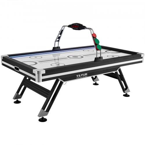 VEVOR luftbetriebener Hockeytisch, Indoor-Hockeytisch für Kinder und Erwachsene, LED-Sporthockeyspiel mit 2 Pucks, 2 Schiebern und elektronischem
