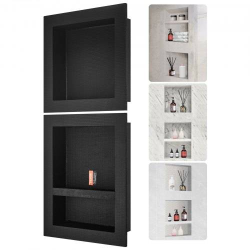 VEVOR Wandnische 10x40,64x101,6cm Duschnische Nische Befliesbar Dreilagig Wasserdicht Nischeneinbau Rückwandmaterial (XPS, Holz, Zement) Geeignet fü
