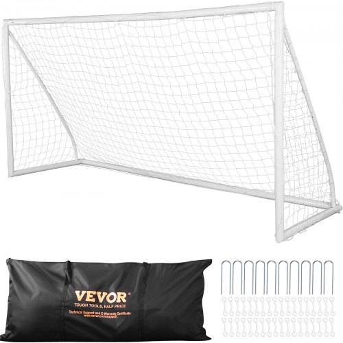 VEVOR Fu_balltor Profi Soccertor 1 Stk. 371 x 121,5 x 183 cm, Outdoor Fu_balltor, Tragbares Fu_balltor, Hochwertige Outdoor Torwand für Erwachsene