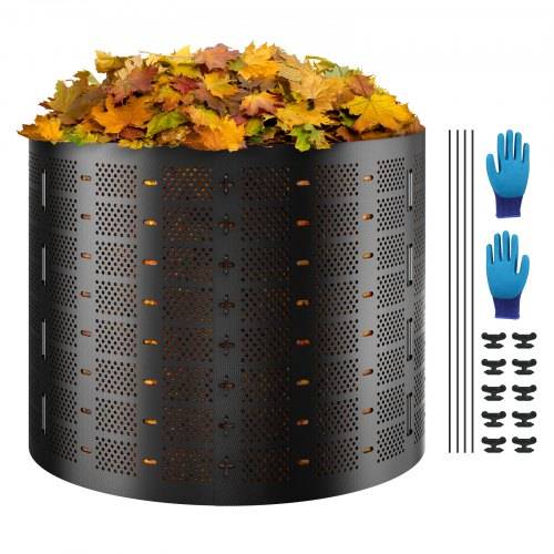 VEVOR Schnellkomposter 1000L Gartenkomposter 90x100cm Thermokomposter HDPE-Kunststoff Kompostierer korrosionsbeständig hitzebeständig Kompostbehält