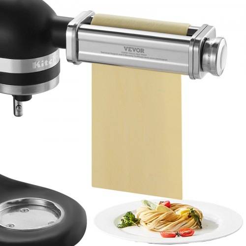 VEVOR Manuelle Nudelmaschine Edelstahl, Edelstahl Frische Manuell Pasta Walze Maschine Einstellbare Italienische Flachteigmaschine Pastamaker