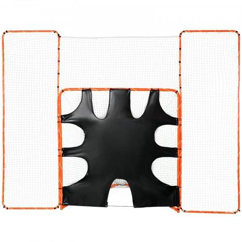 VEVOR 3-IN-1-Lacrosse-Tor mit Rücklaufsperre und Zielscheibe, 12' x 9' Lacrosse-Netz, Hinterhof-Lacrosse-Rebounder-Ausrüstung mit Stahlrahmen, schne