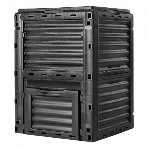 VEVOR Schnellkomposter 300L Gartenkomposter 60,7x60,5x82,5cm Thermokomposter PP-Kunststoff Kompostierer korrosionsbeständig hitzebeständig Kompostbe