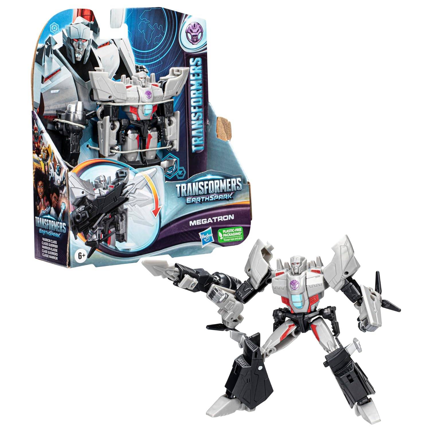Transformers Spielzeug EarthSpark Warrior-Klasse Megatron Action-Figur 6+