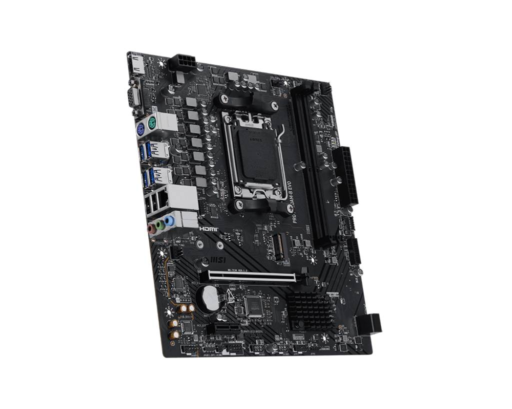 MSI PRO A620AM-B EVO - Motherboard - micro ATX - Socket AM5 - AMD A620A Chipsatz - USB 3.2 Gen 1, USB-C 3.2 Gen 1 - 2.5 Gigabit LAN