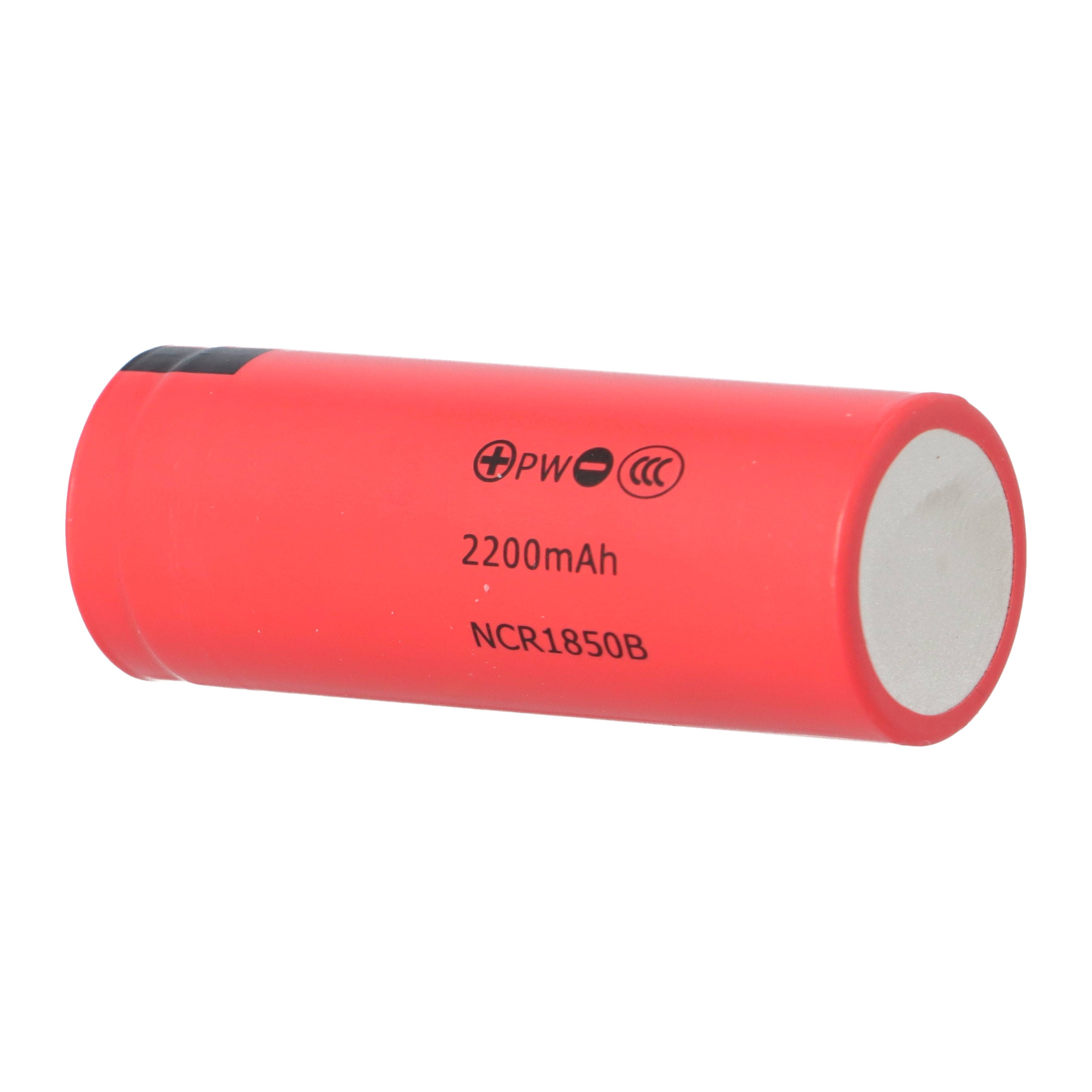 Panasonic 18500 Li-Ion Akku 2200mAh 3,6V 4,5A Flat Top ohne Schutz