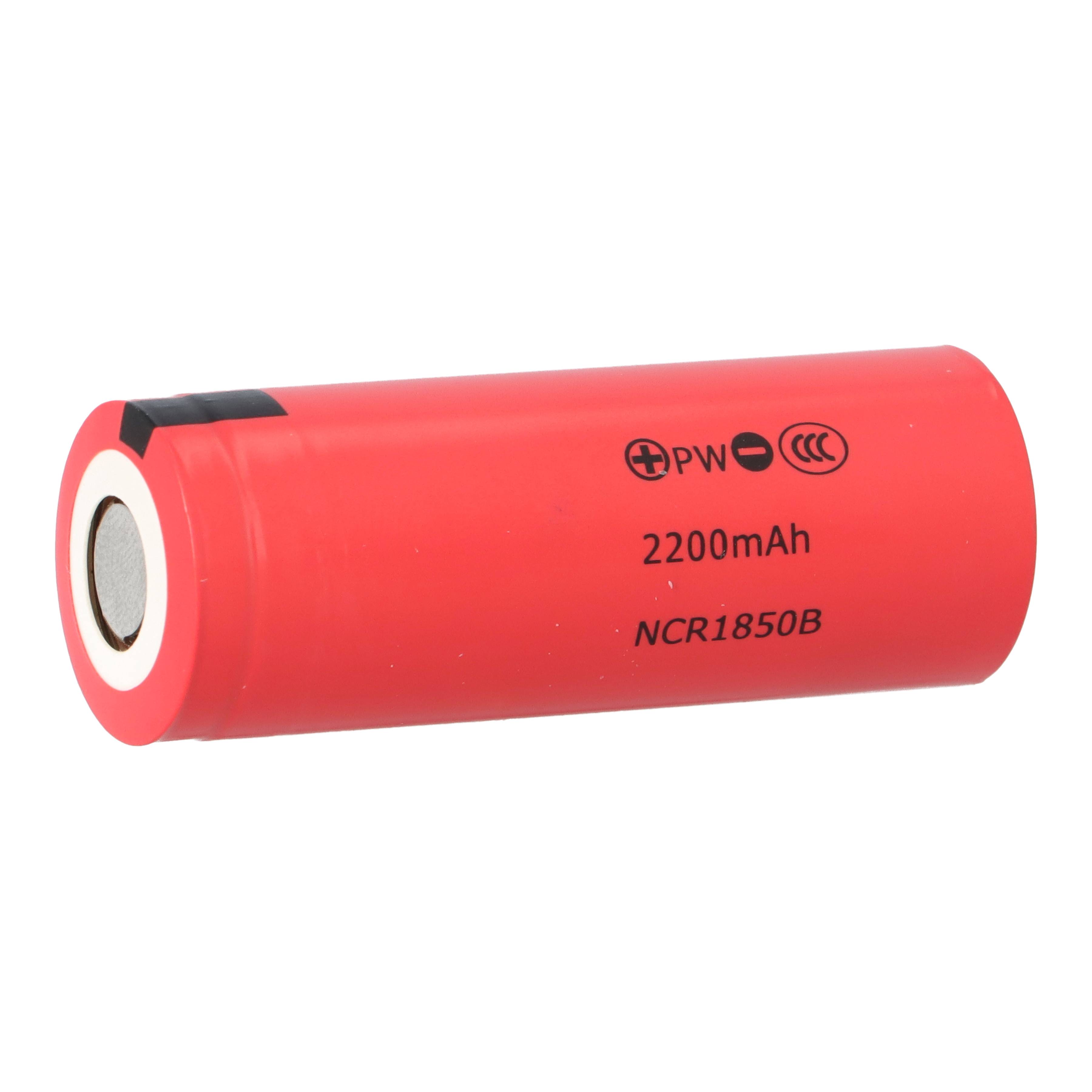 Panasonic 18500 Li-Ion Akku 2200mAh 3,6V 4,5A Flat Top ohne Schutz