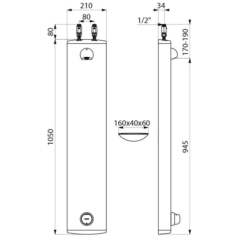 Delabie DU-Elem. TEMPOMIX Alu,MBatt.m.Seifenabl.(Restpst.dann 790300)