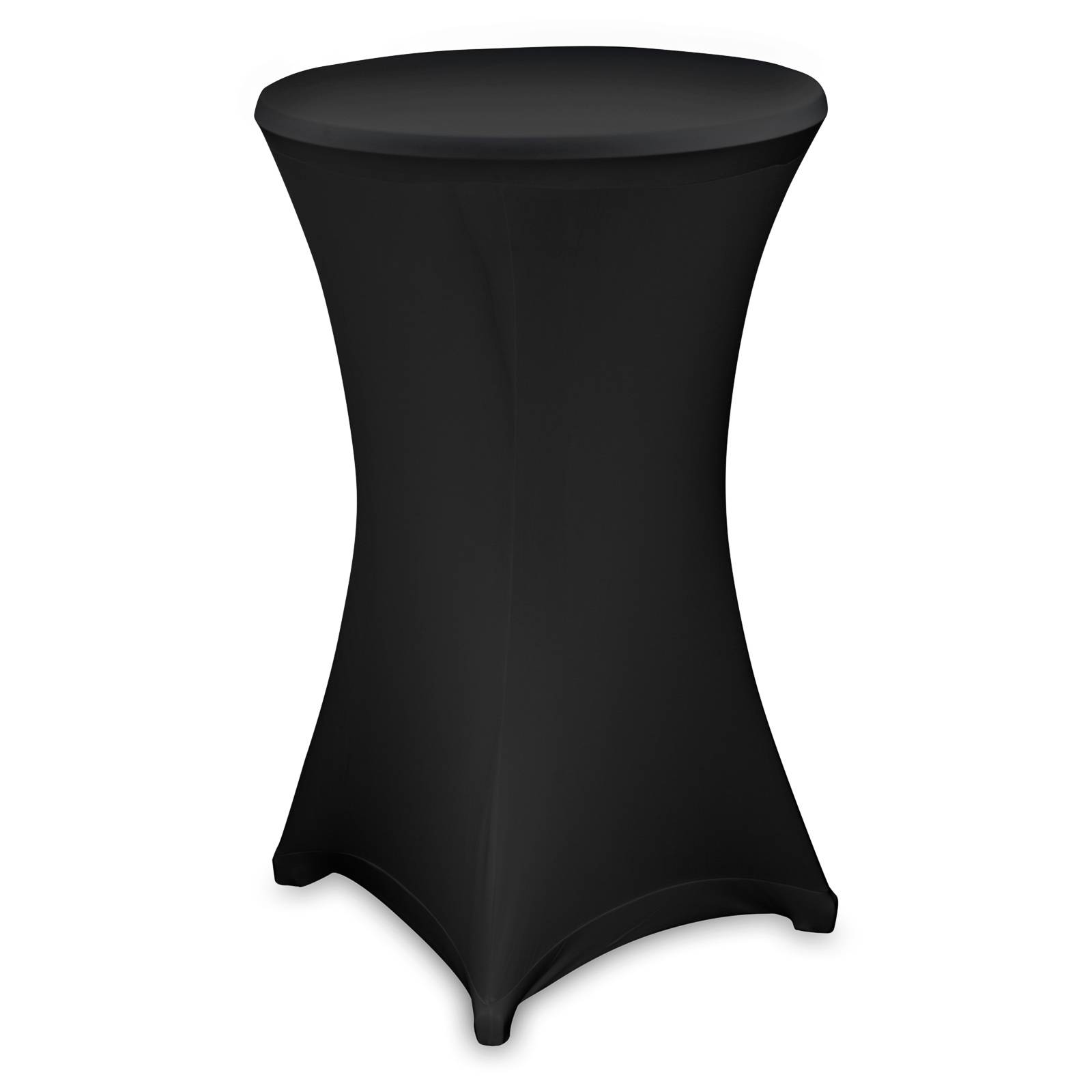Julido Stehtischhusse Schwarz Ø 70-75cm – Stretch Husse für Hochzeit, Party & Event