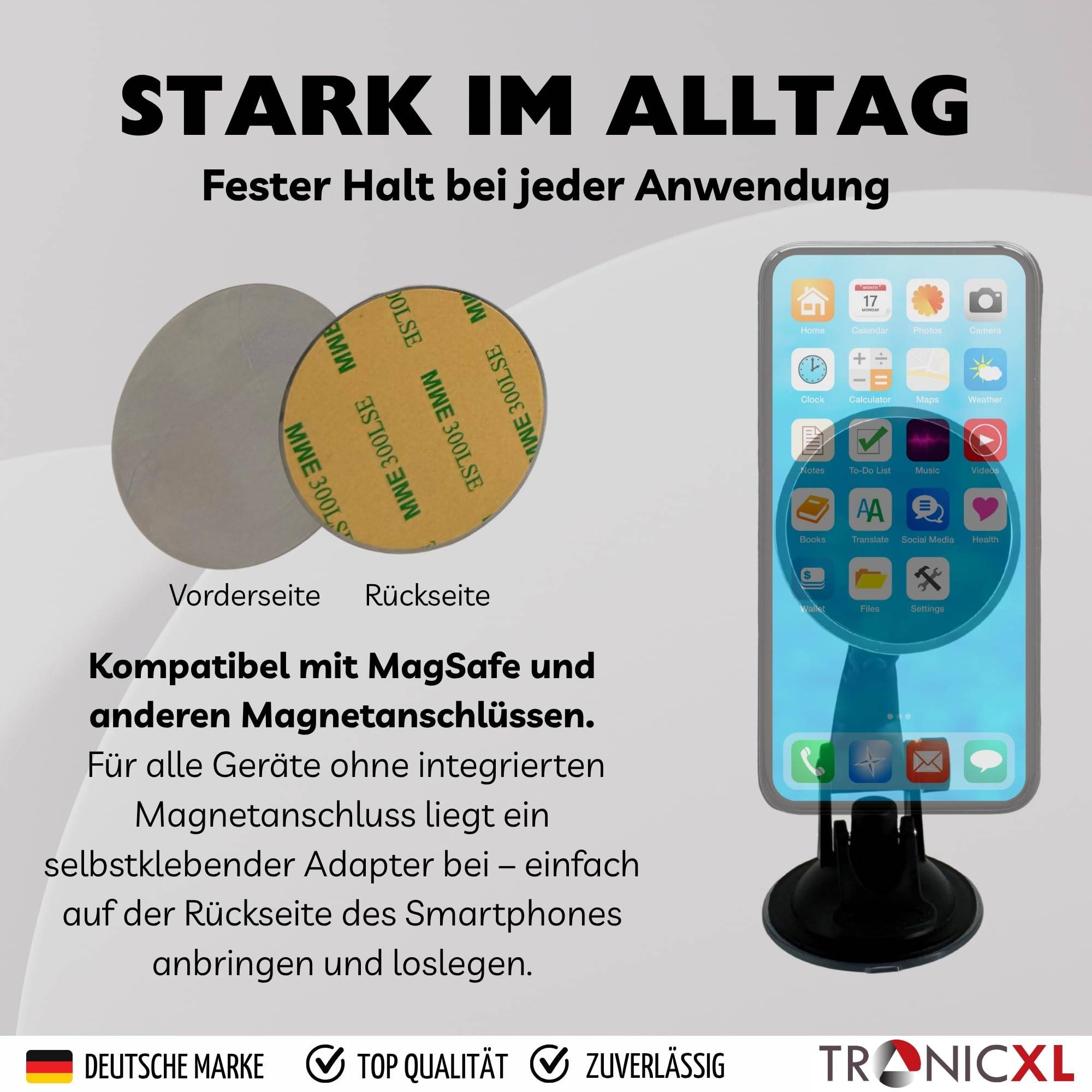 Saugnapf Handy Halterung für Magsafe magnetische Smartphone Halterung für Auto Scheibe Badezimmer Spiegel Selfie Foto Video