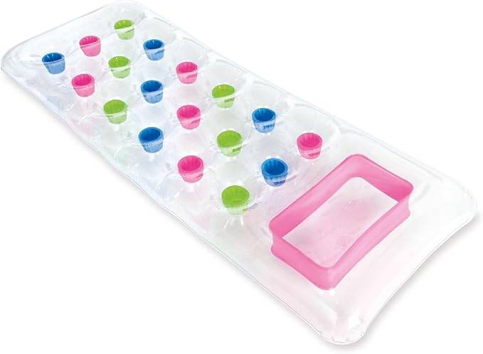 Intex | Luftmatratze mit Fenster | Suntanner | 188 x 71 cm | Farbe: Pink | ideal für Strand und Schwimmingpool