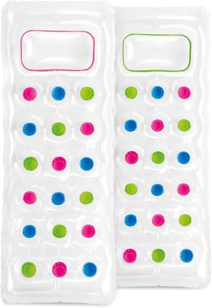 Intex | Luftmatratze mit Fenster | Suntanner | 188 x 71 cm | Farbe: Pink | ideal für Strand und Schwimmingpool