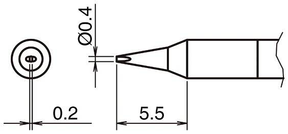 Aktiv-Lötspitze Format 0.4D