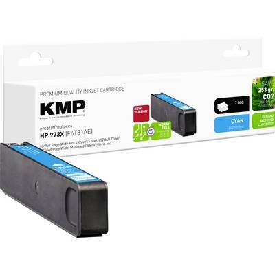 KMP Patrone HP 973X (F6T81AE) cyan 7000 S. Hybrid-Chip refilled Multimedia-Technik Patronen HP