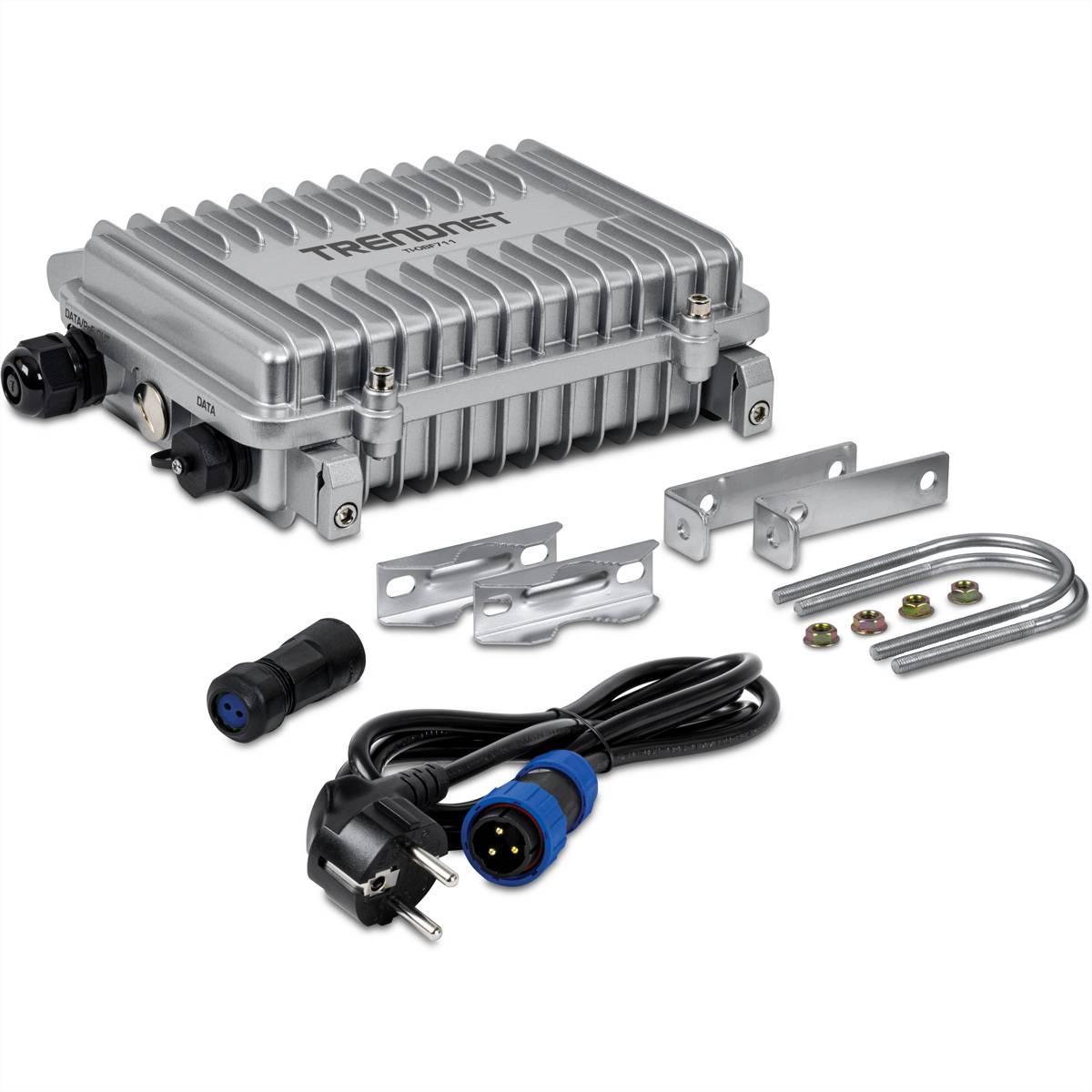 TRENDnet TI-OBF711 Medien Konverter Industrial Outdoor 10G SFP+ zu 10G PoE++