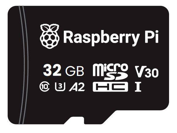 Raspberry Pi microSDHC Speicherkarte, A2, Class 10, U3, 32GB, vorprogrammiert mit Raspberry Pi OS