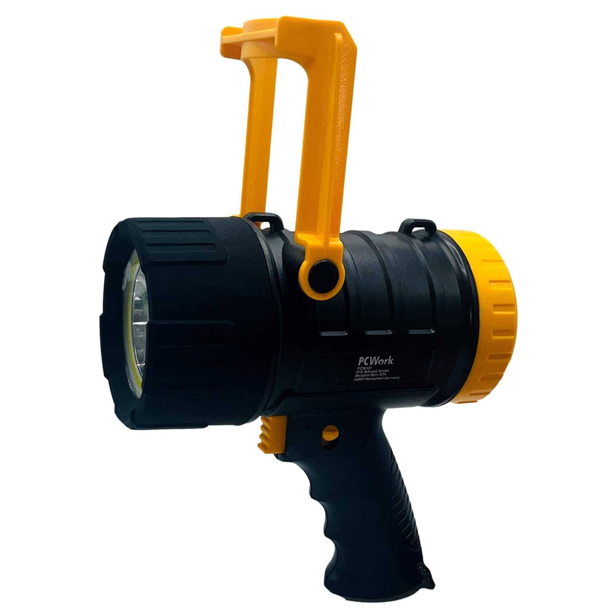 PCWork PCW12I LED Handscheinwerfer, 1590lm, 4400mAh Akku, IPX7 wasserdicht, Powerbank-Funktion USB-C