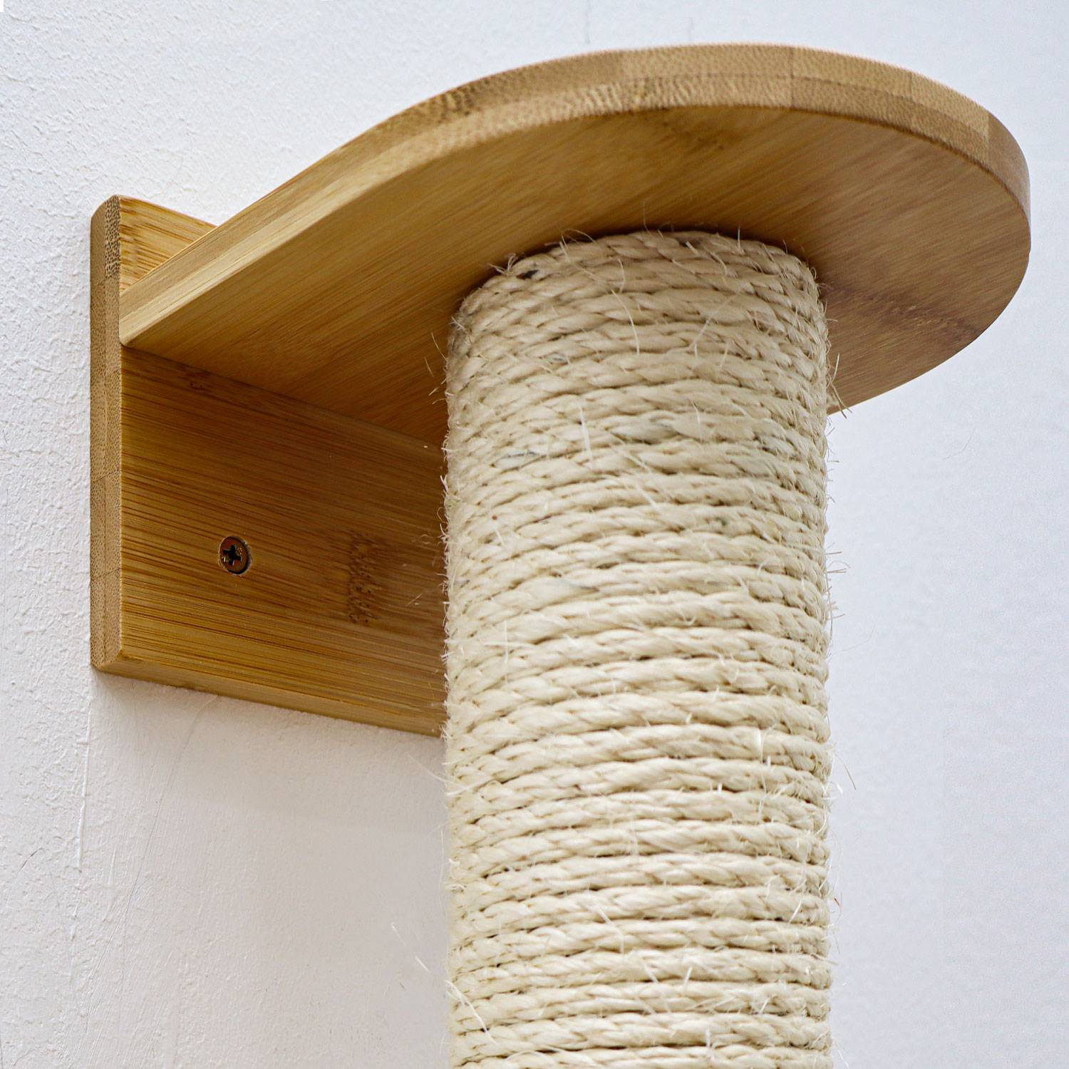 102 cm Wandkratzbaum mit 1 Plateau für Katzen - Sisal Kratzbaum zur Wandmontage