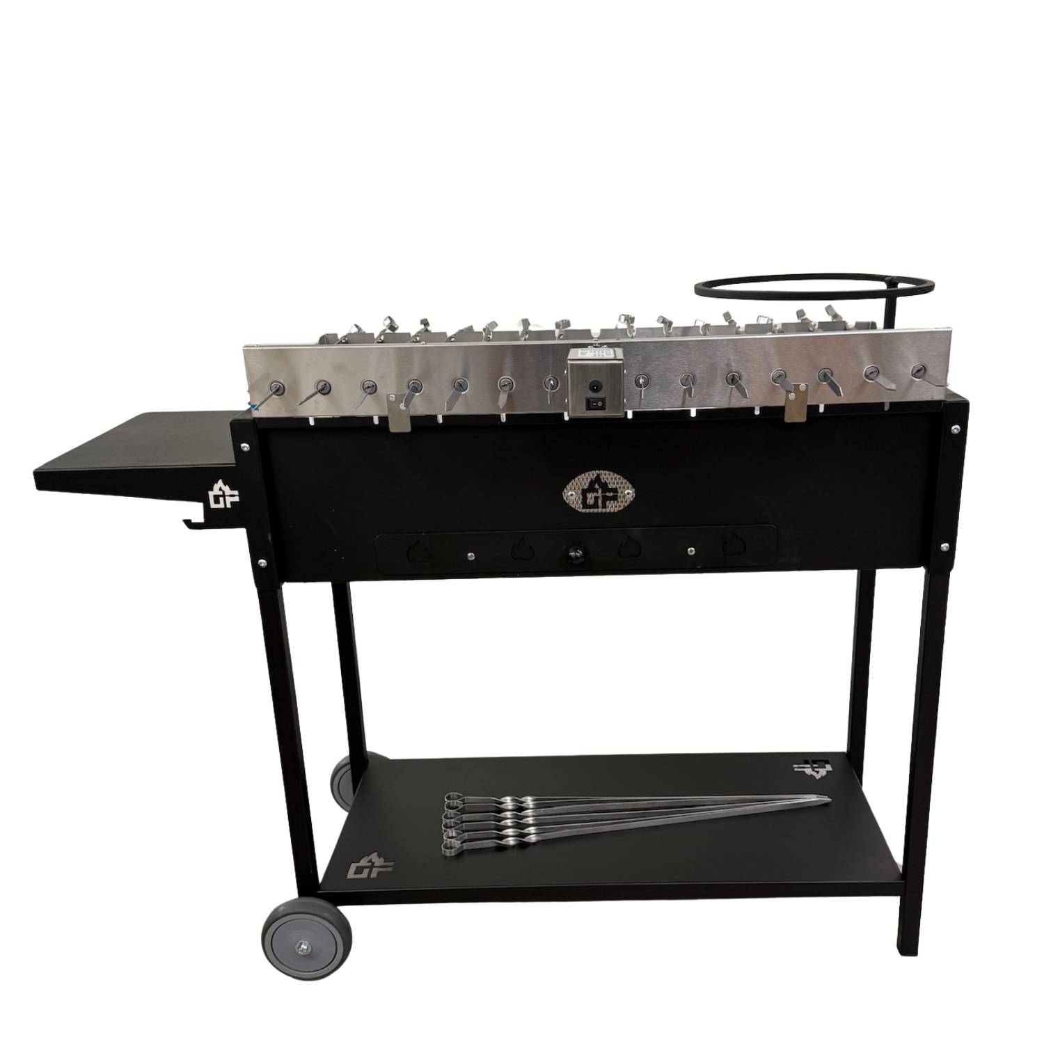 Mangal Batyr 80 mit 15er Drehspieß Edelstahlmotor Spießen