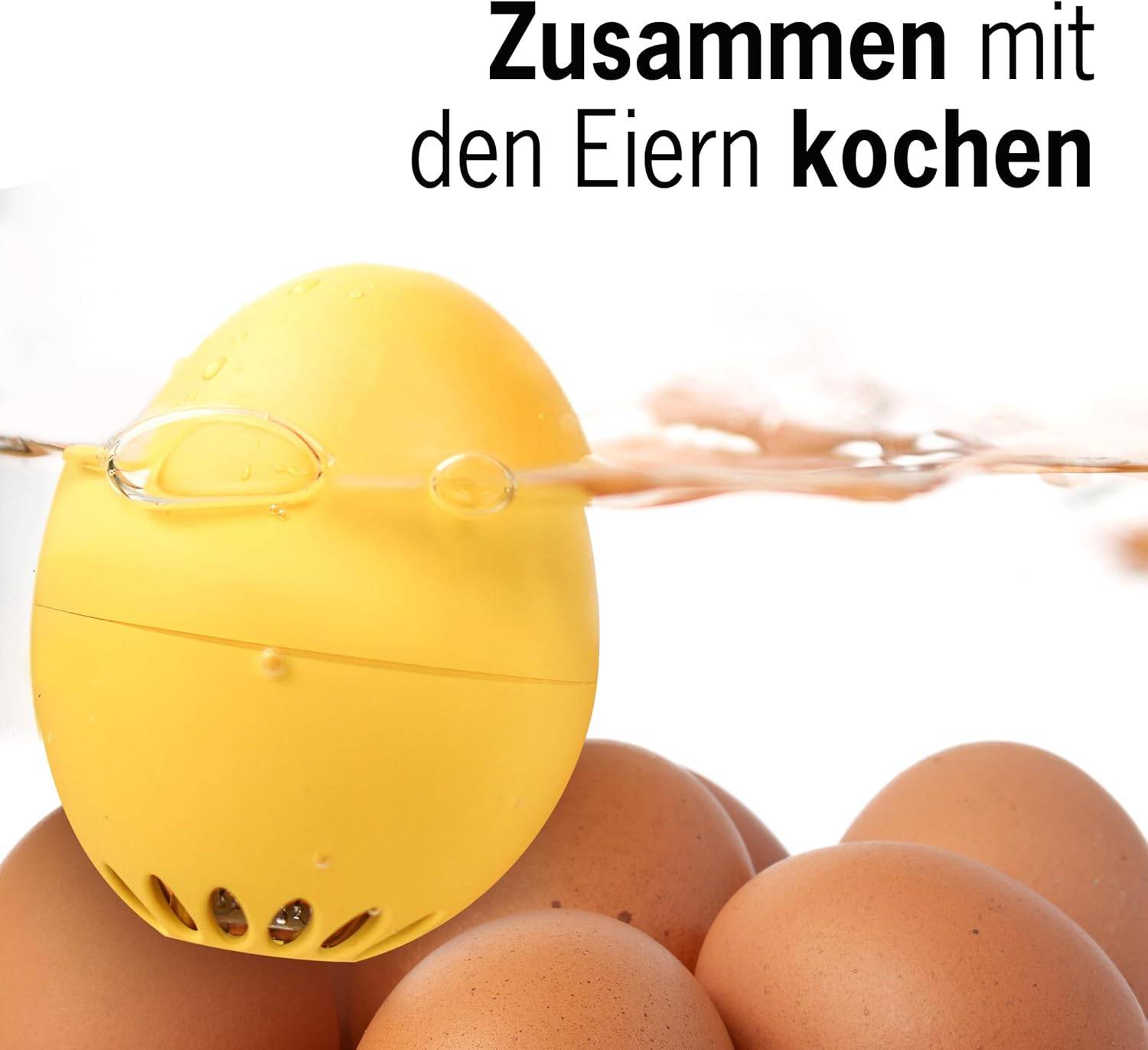 Brainstream | Küken PiepEi - Singende Eieruhr zum Mitkochen - Eierkocher für 3 Härtegrade - Eieruhr lustig - Lustiges Kochei - Musik Eggtimer