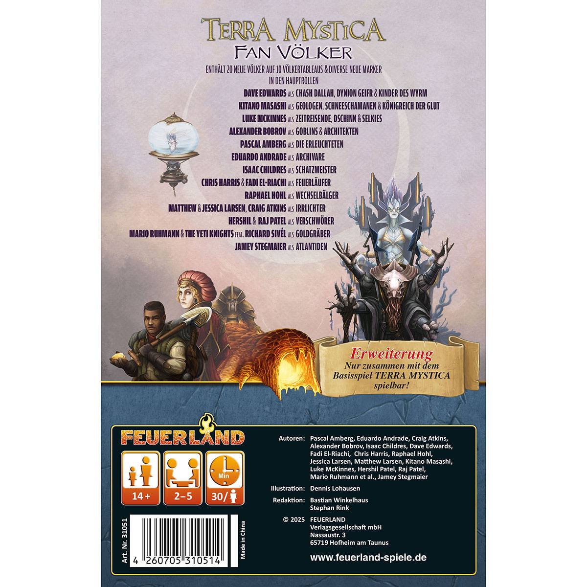 Feuerland Terra Mystica Fan Völker (DE) - Erweiterung