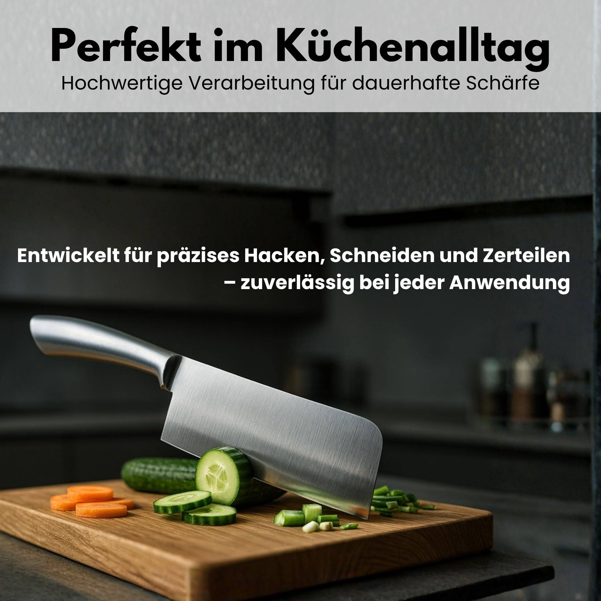 Hackbeil Küchenbeil Edelstahl Für Knochen Fleisch Gemüse Küche Messer Hackmesser