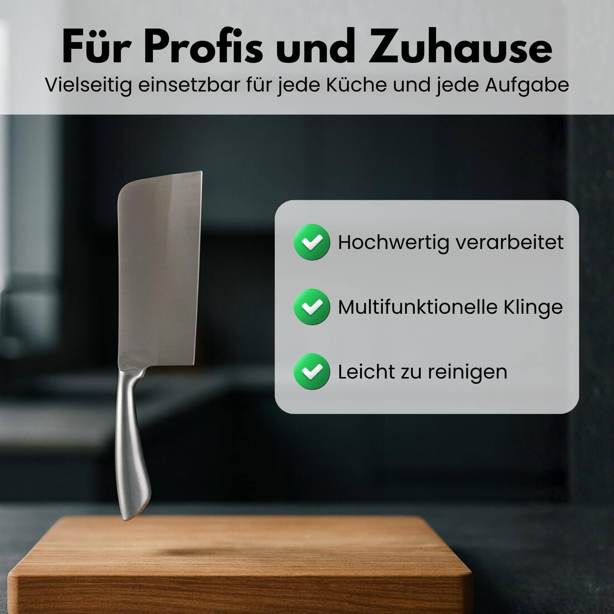 Hackbeil Küchenbeil Edelstahl Für Knochen Fleisch Gemüse Küche Messer Hackmesser