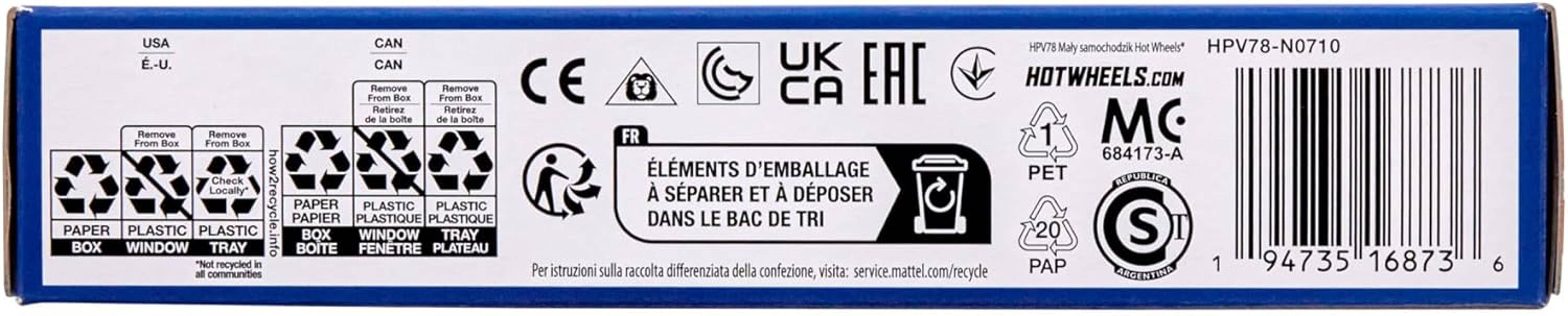 Hot Wheels Set mit 8 Basic-Spielzeugautos und -Trucks im Maßstab 1:64 Auto