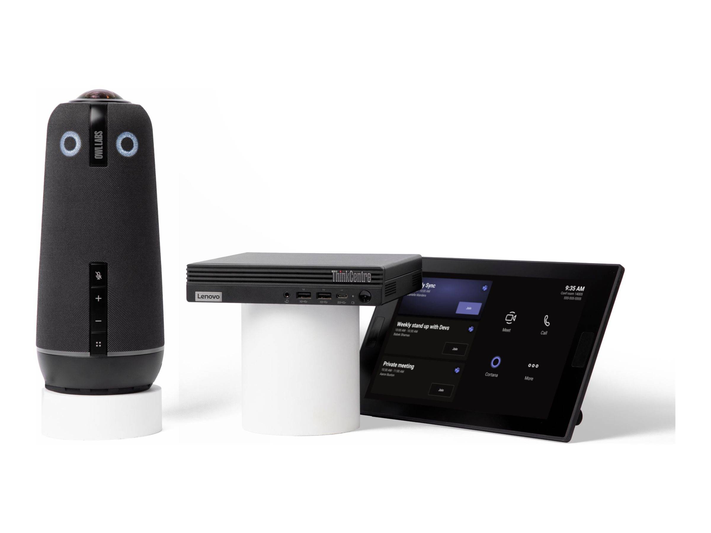 Owl Labs Meeting Owl 4+ - Small Room Kit - Videokonferenzkomponente (Lenovo ThinkSmart Core, Lenovo ThinkSmart Console)