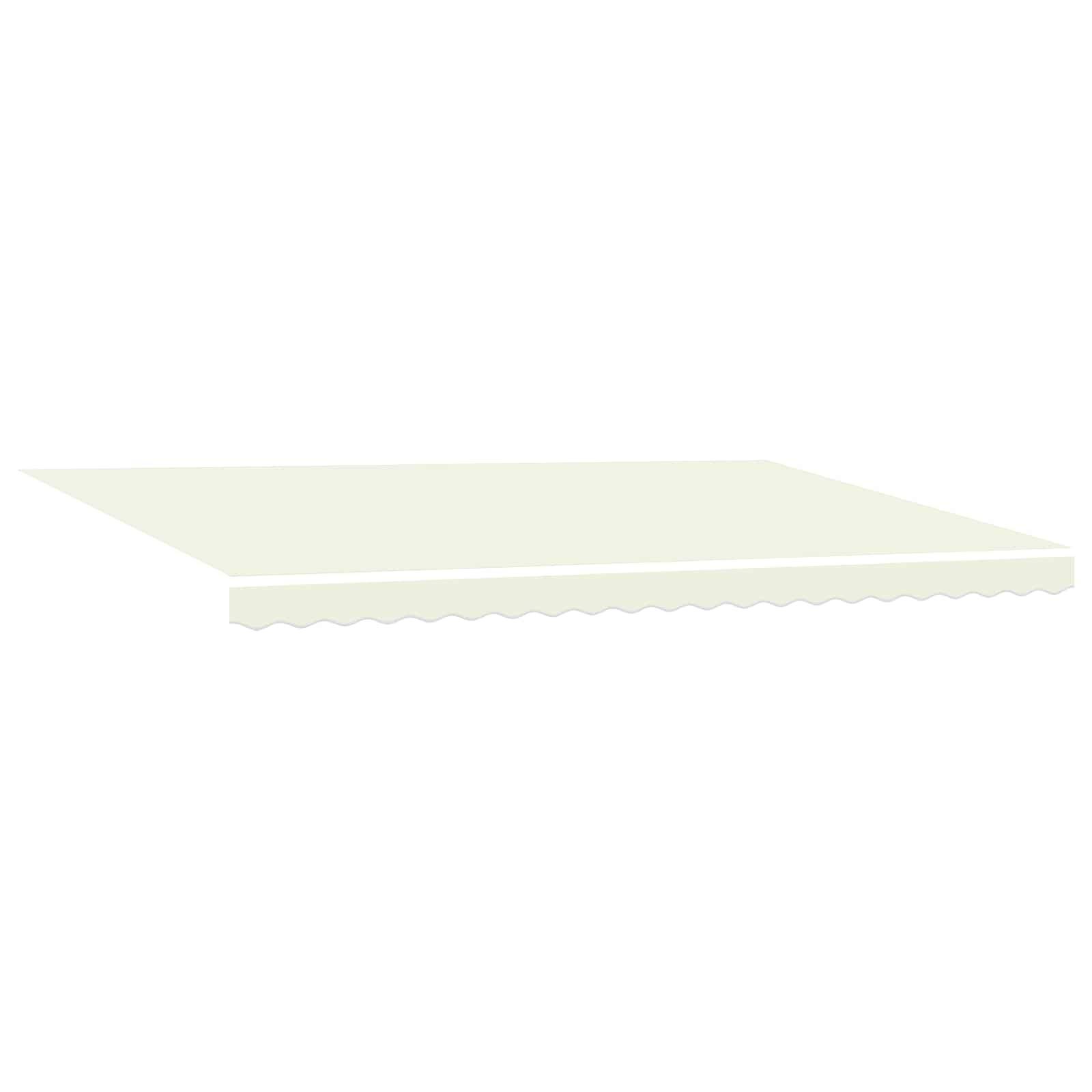 vidaXL Markisenrahmen Creme 500 x 300 cm Polyester mit PU-Beschichtung