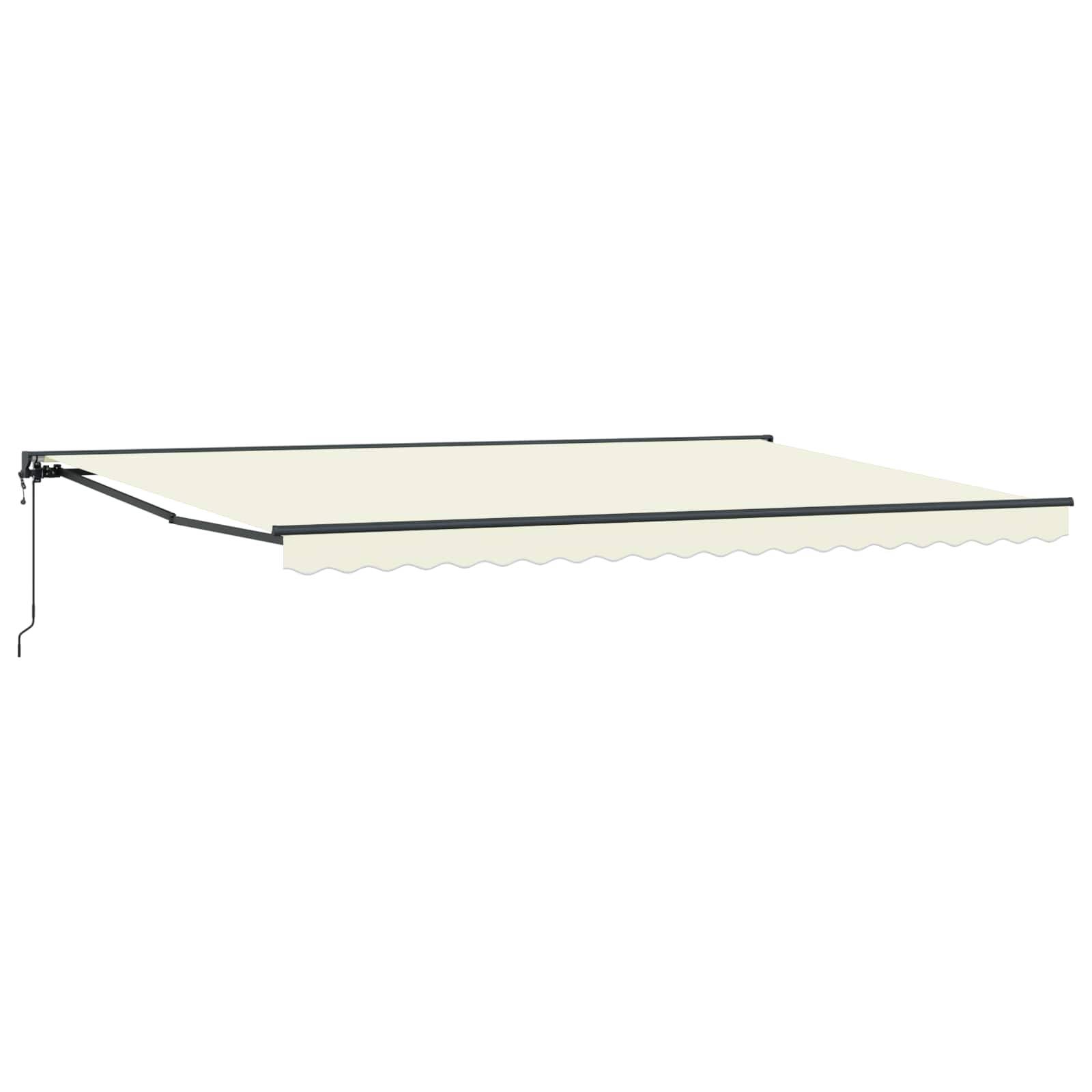 vidaXL Markisenrahmen Creme 500 x 300 cm Polyester mit PU-Beschichtung