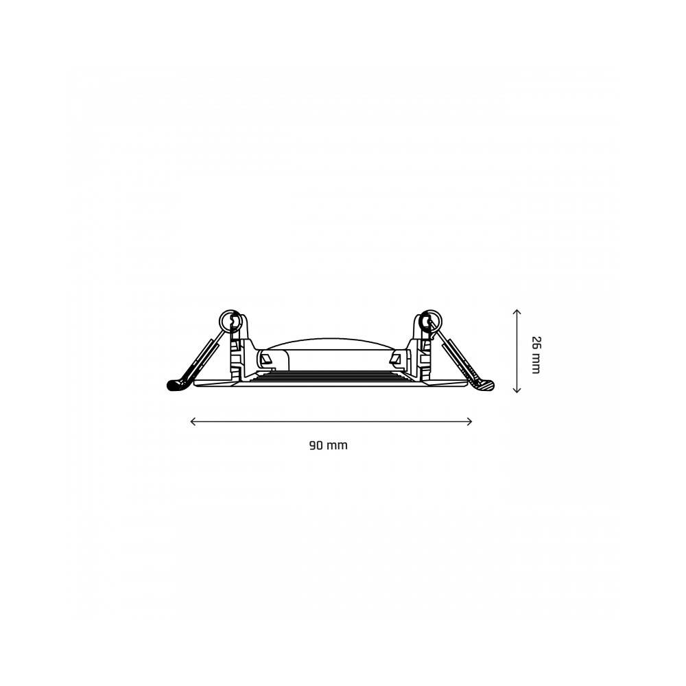Spectrum LED FIALE CORE FLAT Einbaustrahler max. 6W Spot Downlight schwenkbar IP20 rund schwarz