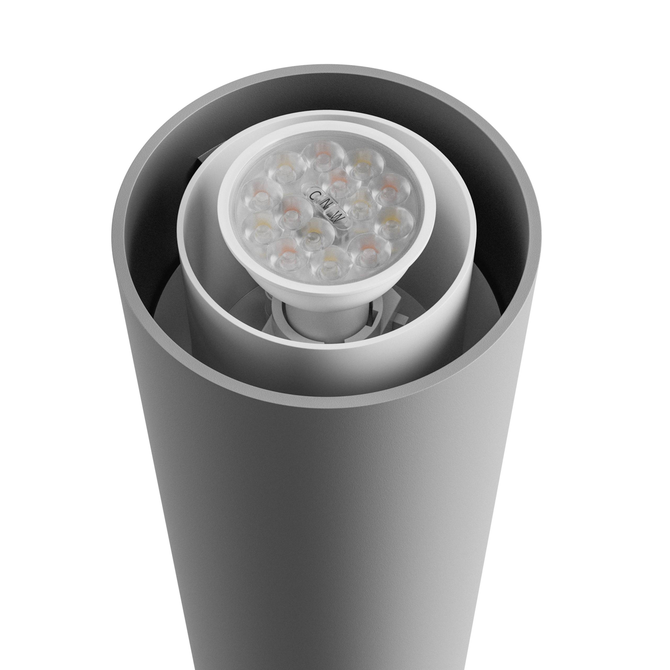 Spectrum LED STELLA COLUMN GU10 6W Bodenleuchte 450lm 270° Stehleuchte 230V IP44 grau 3000-6000K CCT