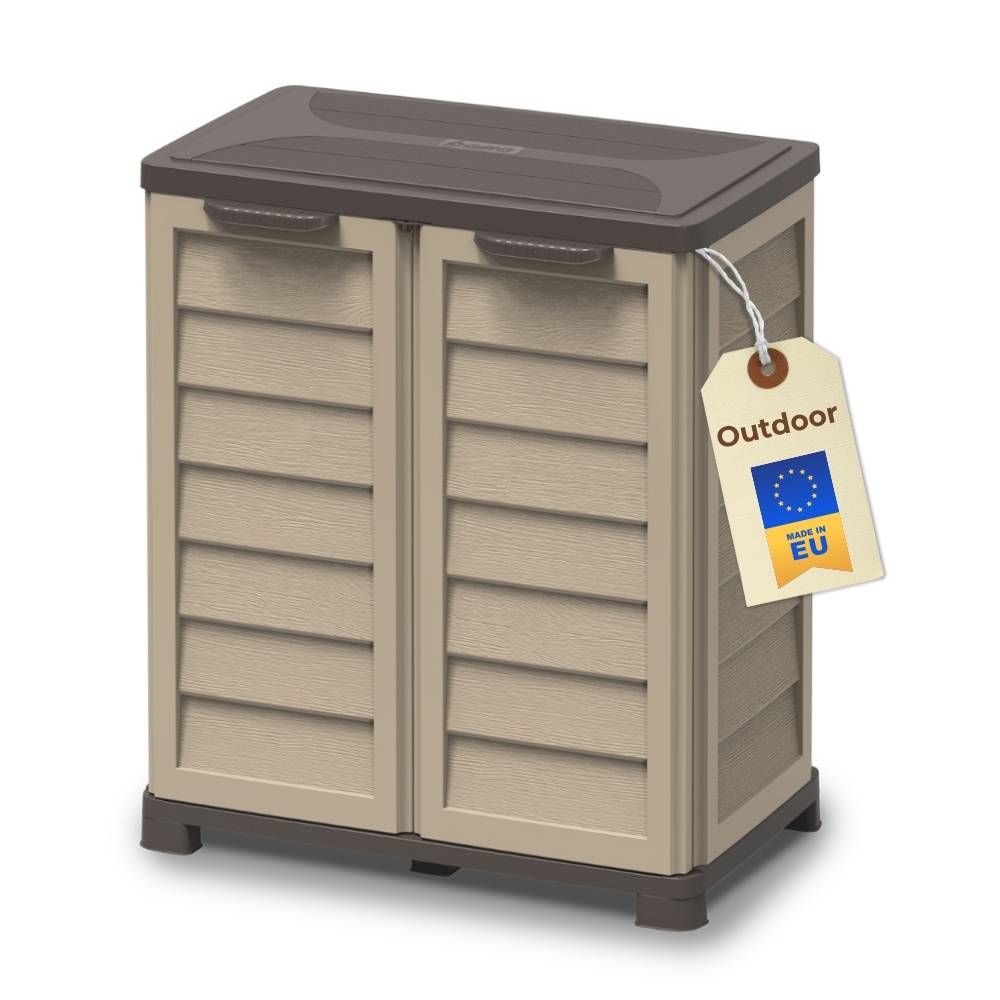 Gartenschrank Wetterfest Outdoor Kunststoff Schrank Kunststoffschrank Mehrzweckschrank Balkonschrank Geräteschrank Terrassenschrank Kellerschrank