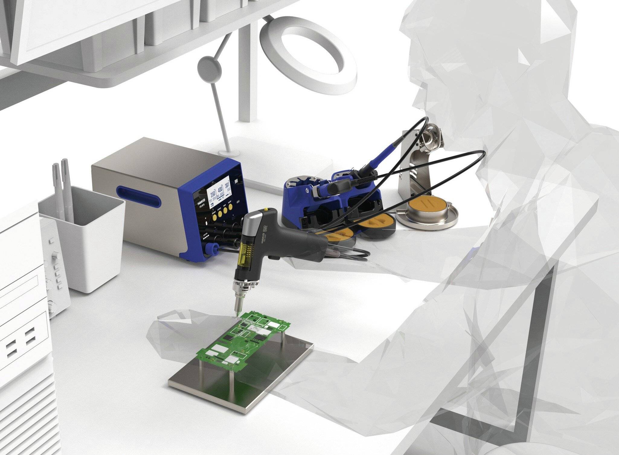 3-Port Reworksystem, Lötstation 400 W (AC 24 V)