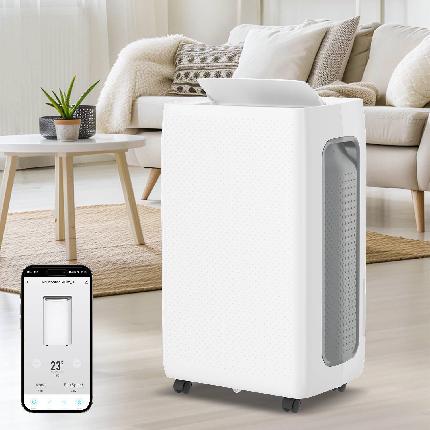 Luftentfeuchter - WIFI - 26 L / Tag, 4,5L Behälter, bis 30 m², elektrisch, Wassertank, 24H Timer, Auto-Modus - Raumentfeuch Entfeuchtungsleistung