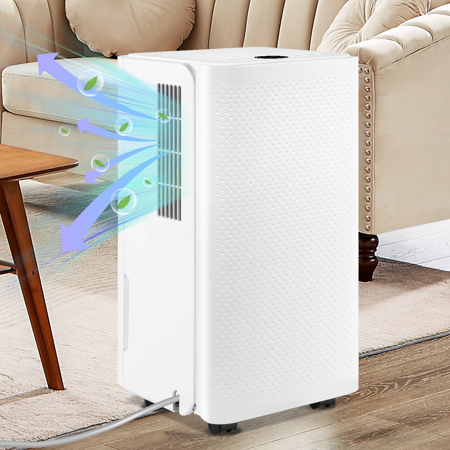 Luftentfeuchter Hygrostat Display elektrisch Weiß Bautrockner Demecto 16L/Tag