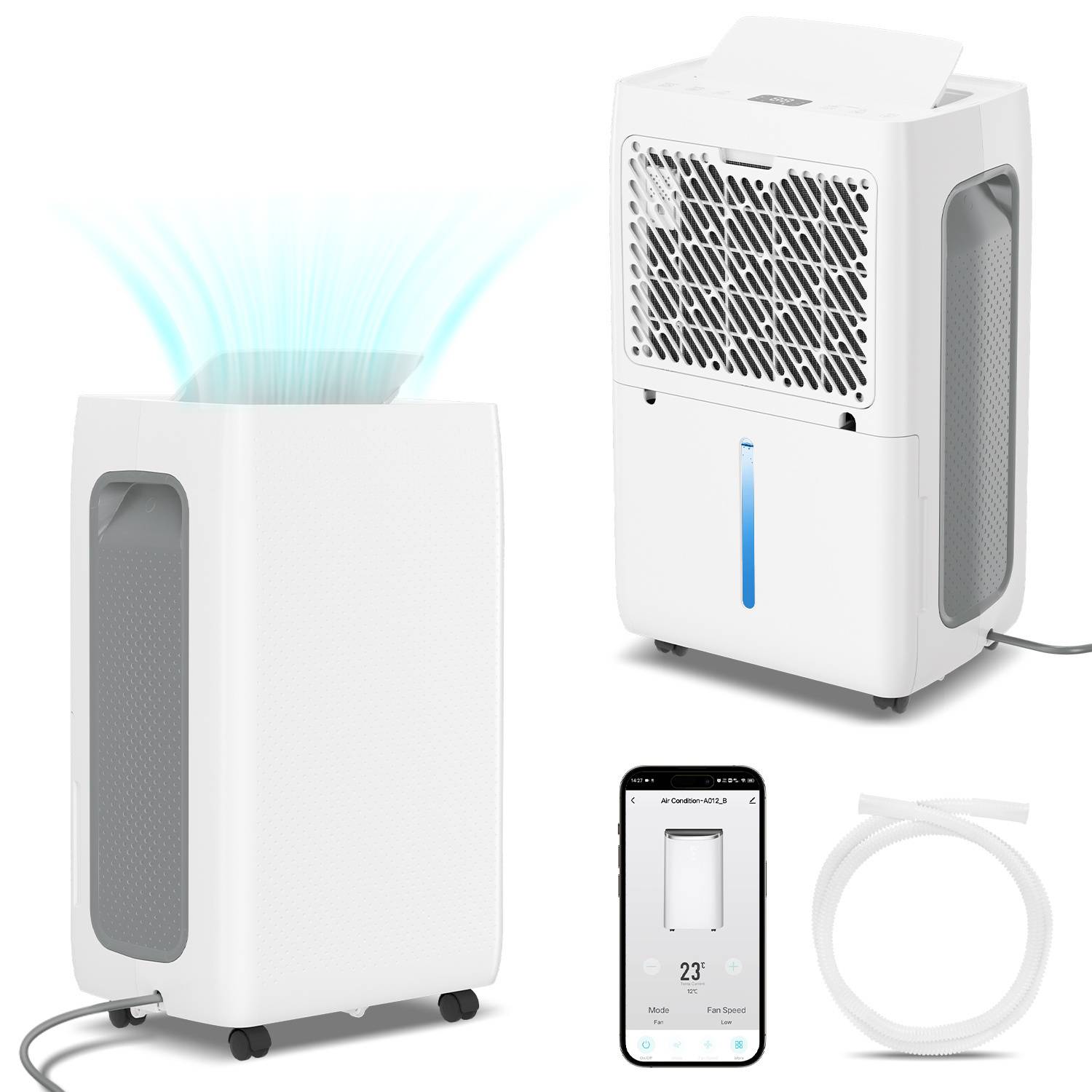 Luftentfeuchter 26L/Tag mit WIFI, Raumentfeuchter 4.5L Wassertank Dehumidifier Haushaltsentfeuchter leise für Räume bis zu 30 m²