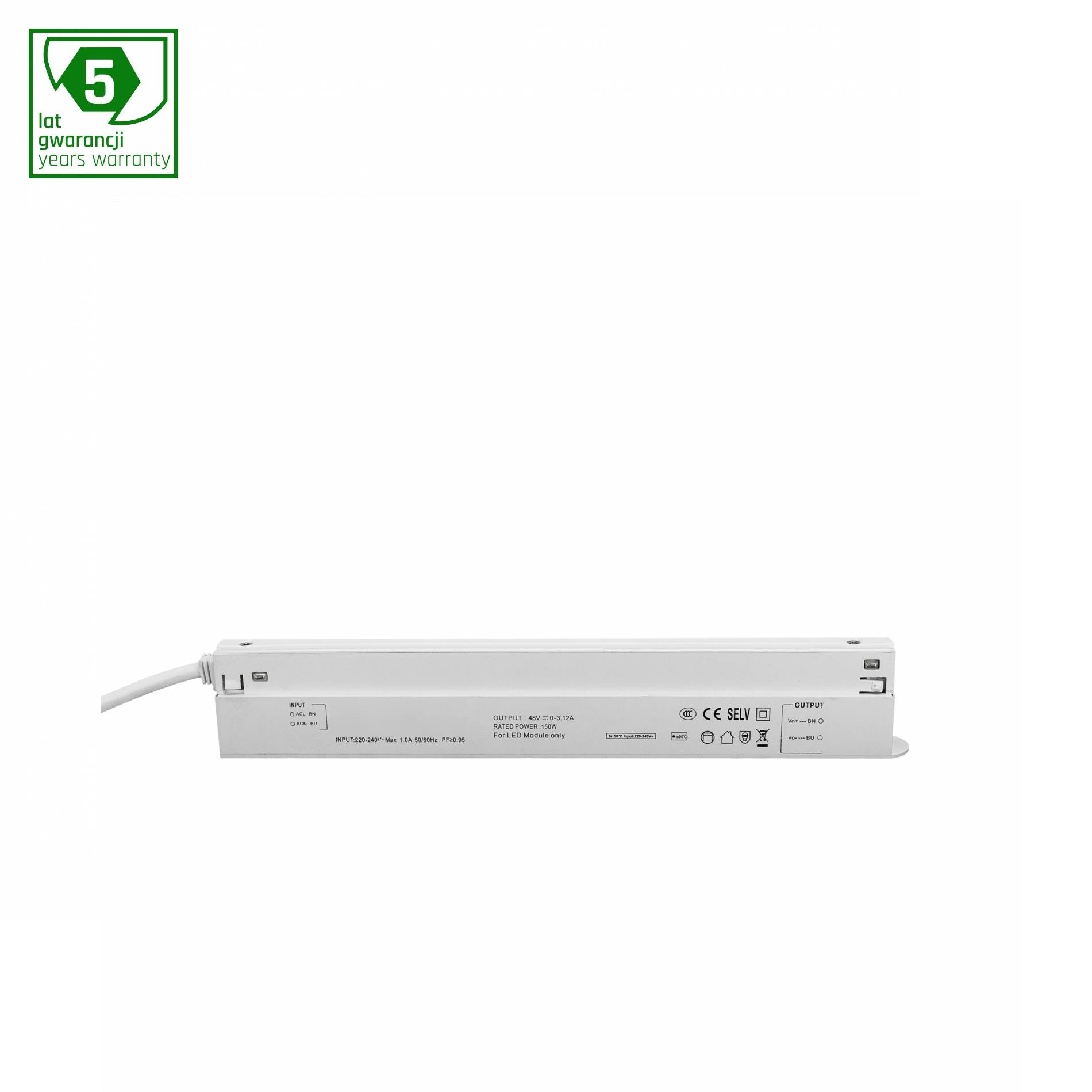 Spectrum LED SYSTEM Shift 48V Schienensystem 150W Interner Treiber IP20 weiß
