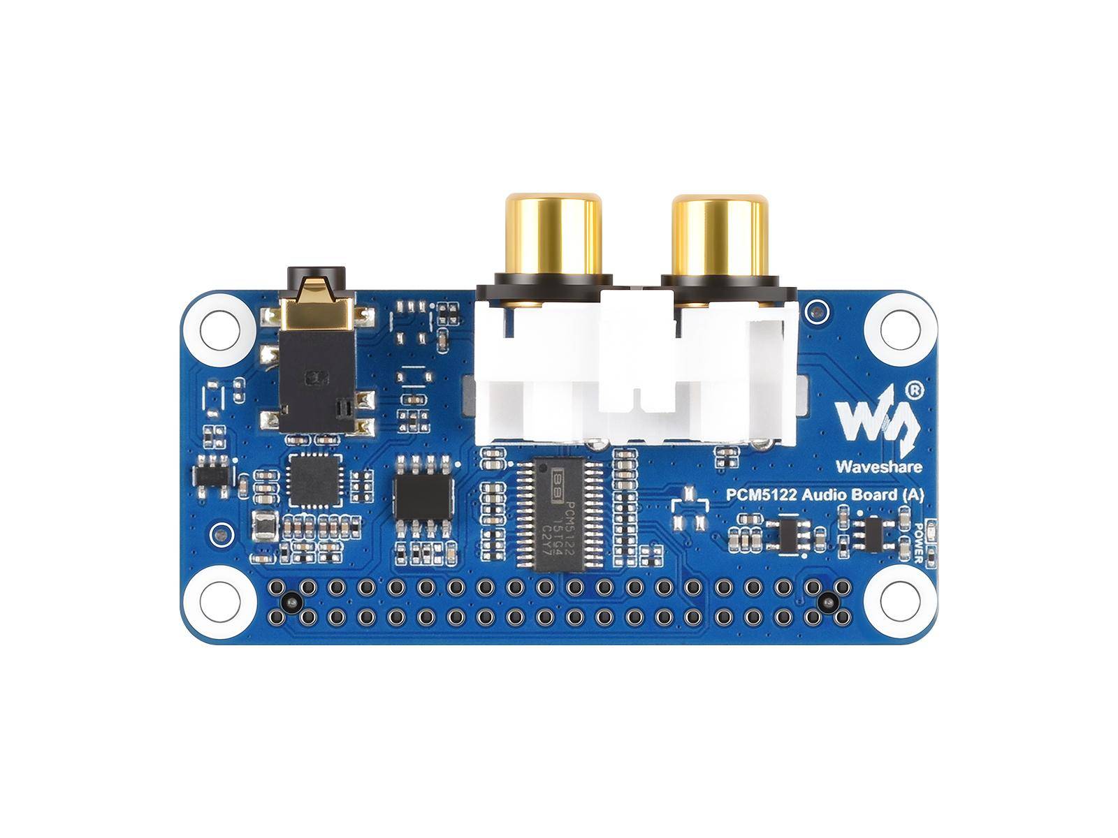 Waveshare PCM5122 Stereo-DAC Audio-Erweiterung für Raspberry Pi, I2S, 384kHz, 32 Bit, RCA, Klinke