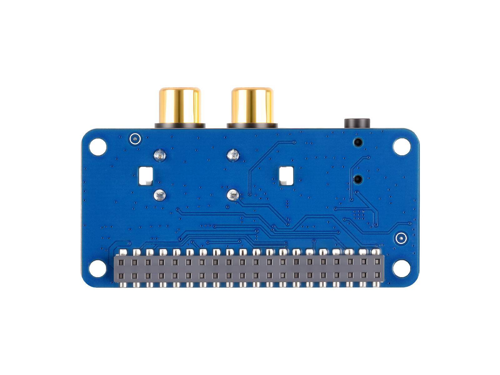 Waveshare PCM5122 Stereo-DAC Audio-Erweiterung für Raspberry Pi, I2S, 384kHz, 32 Bit, RCA, Klinke