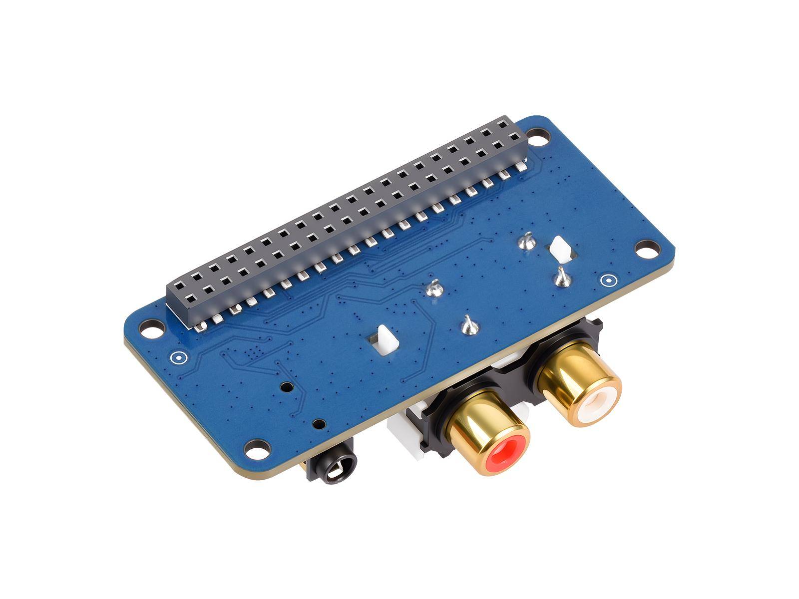 Waveshare PCM5122 Stereo-DAC Audio-Erweiterung für Raspberry Pi, I2S, 384kHz, 32 Bit, RCA, Klinke