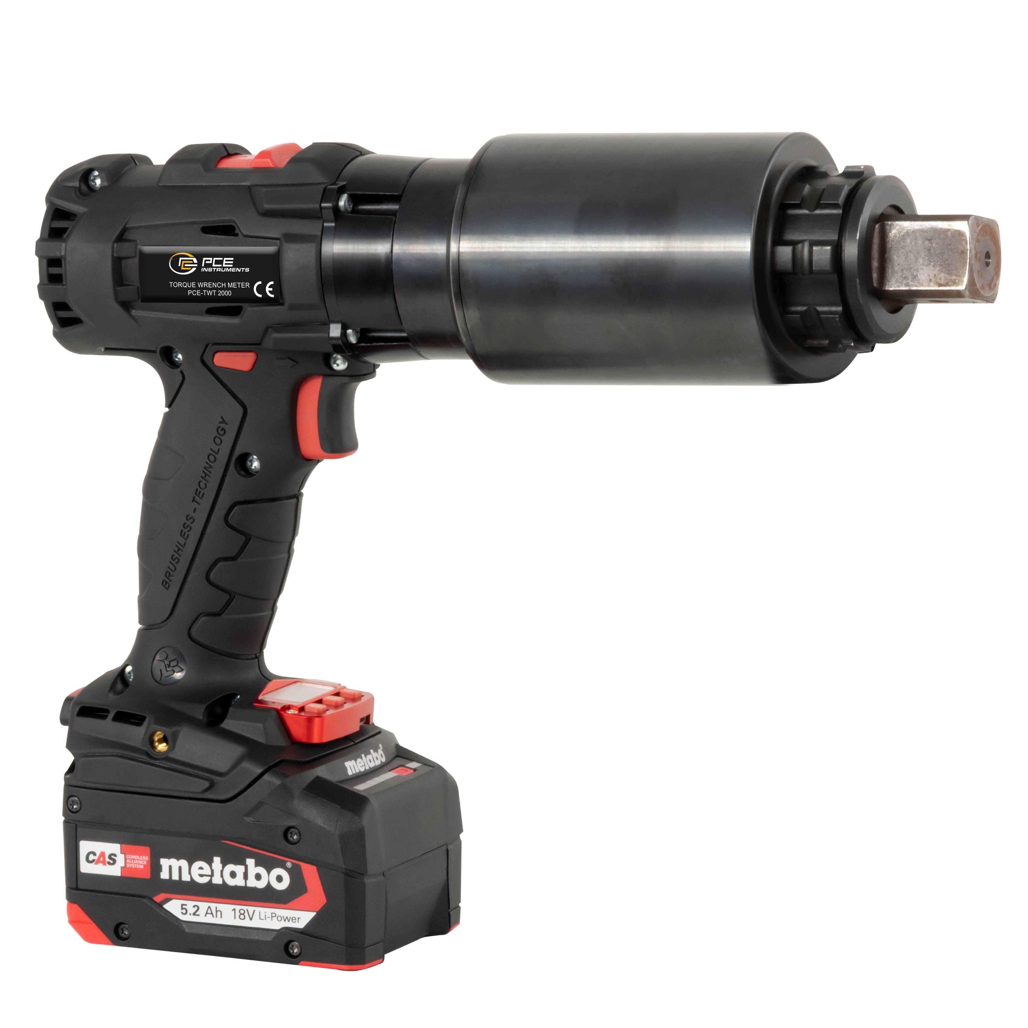 PCE Instruments Akku-Drehmomentschrauber PCE-TWT 2000 |18 V |300 .. 2000 Nm |Metabo Akku |PC-Software |3 Betriebsmodi