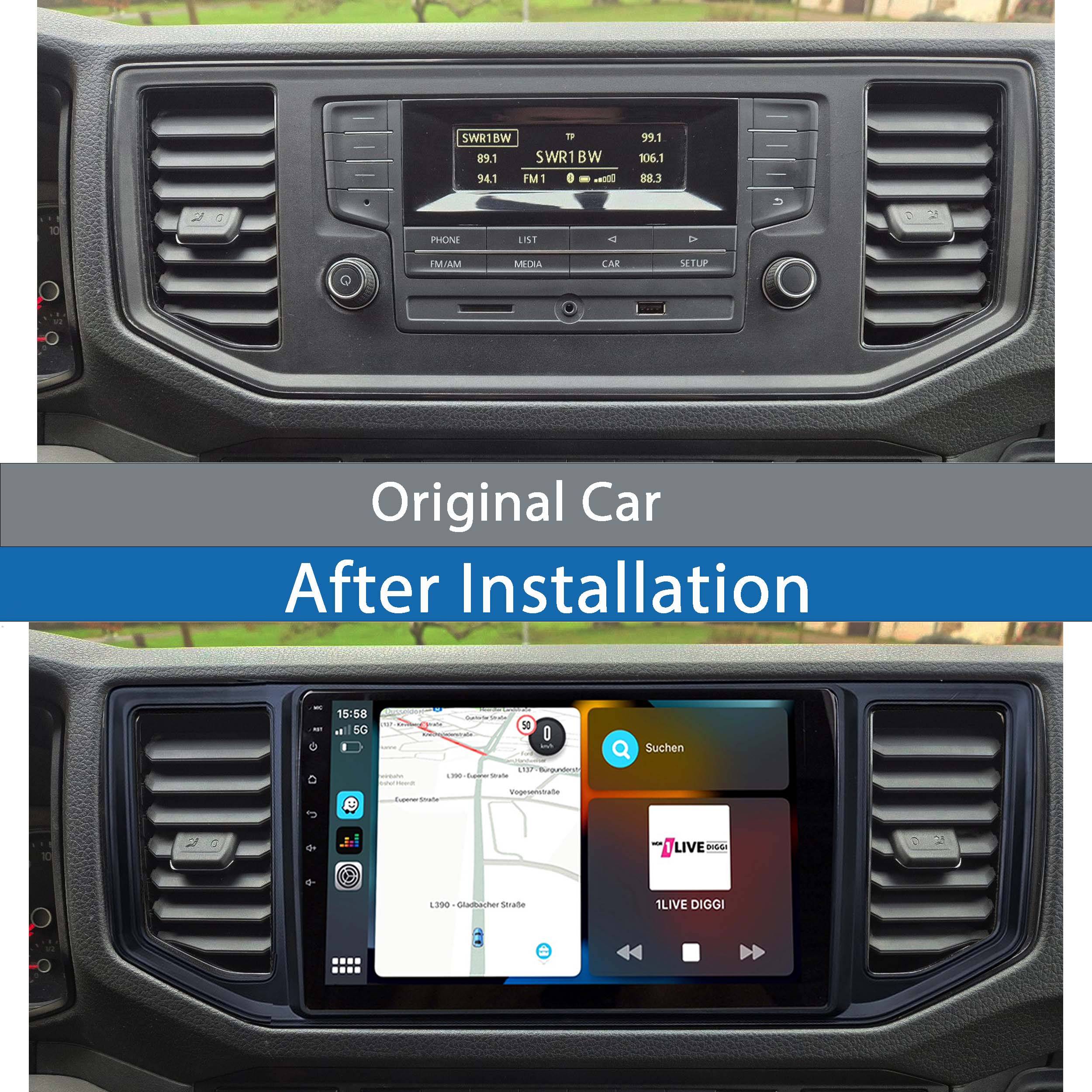 Für Skoda Kamiq 10" Touchscreen Android Autoradio Navi GPS CarPlay