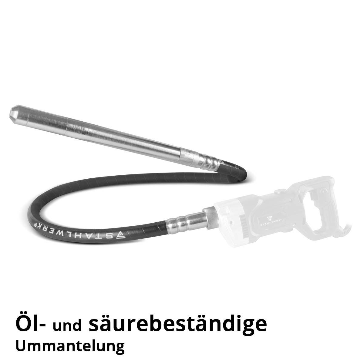 STAHLWERK Rüttelflasche Ø 35 mm 200 cm Schlauchlänge Innenrüttler