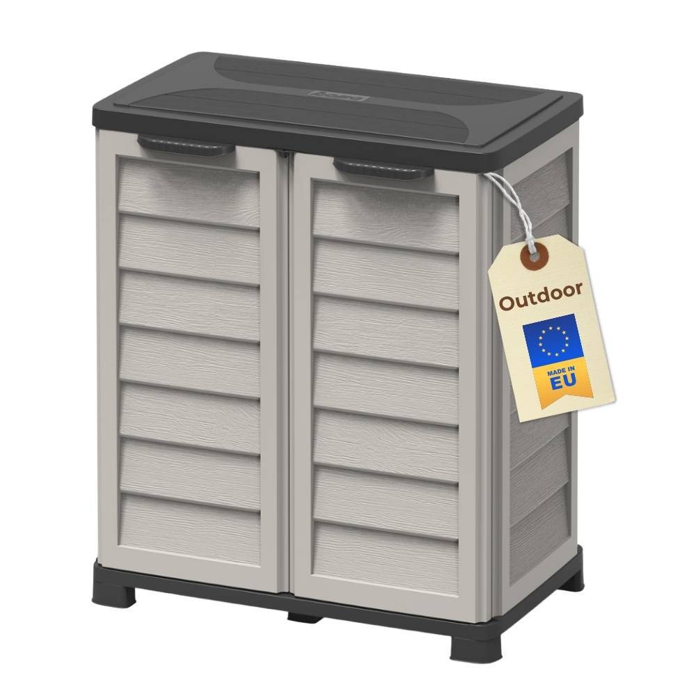 Gartenschrank Wetterfest Outdoor Kunststoff Schrank Kunststoffschrank Mehrzweckschrank Balkonschrank Geräteschrank Outdoor Kunststoffschrank